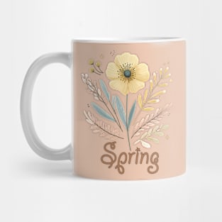 Spring design with boho wild flower Mug